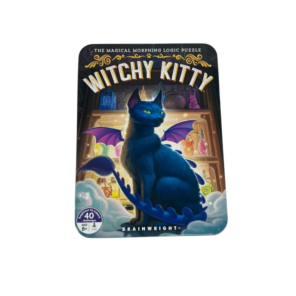 Witchy Kitty Magical Morphing Logic Puzzle Game Tin Case Travel